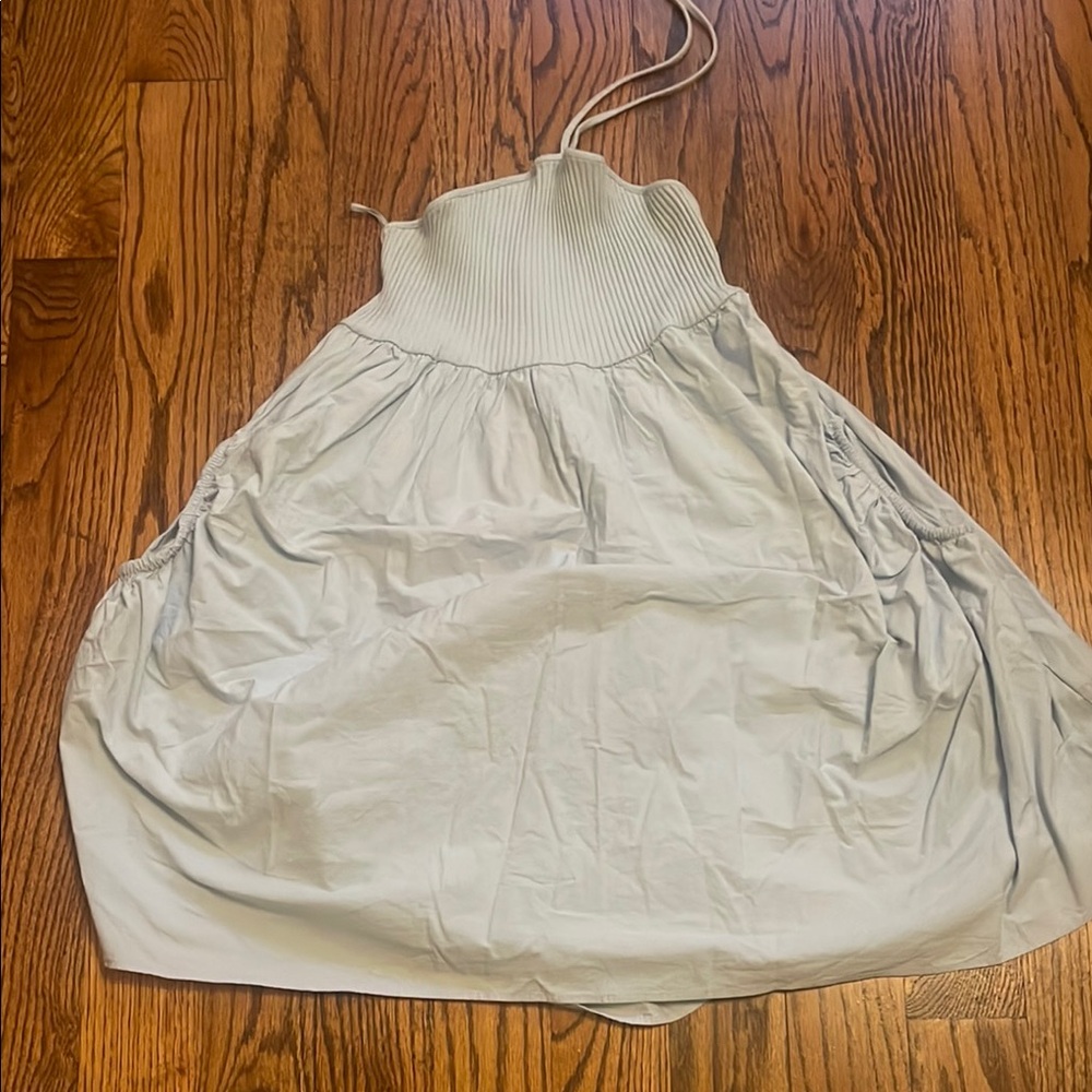 Zara Light Blue Strapless Dress size S